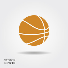 Basketball. Flat vector con.
