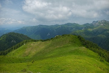 Obraz premium Finding freedom in the mountains. Ciucas Mountains in Romania.
