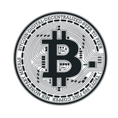 Bitcoin vector logo.