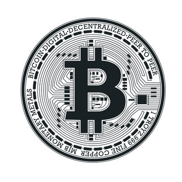 Bitcoin vector logo.