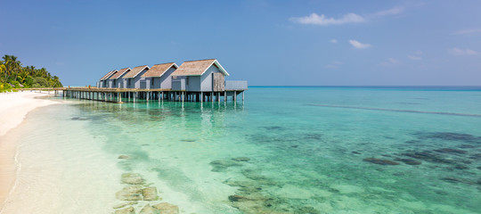 Unique beauty of blue lagoon in Maldives