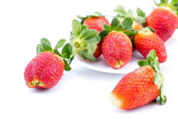 Strawberry on a white background.