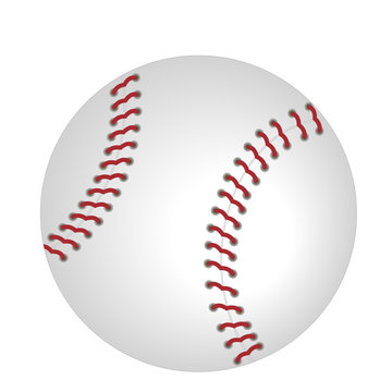 Baseball Icon Vector isolated on white background. Equipment for sport, healthy lifestyle and physical activity.