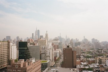 Fototapeta na wymiar New York City Skyline Clouds Manhattan