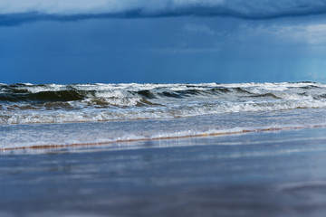 Windy day by Baltic sea, Liepaja, Latvia.