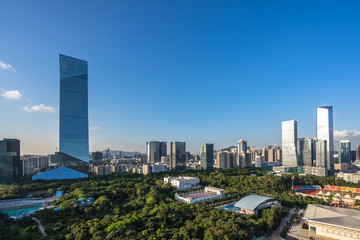 Fototapeta premium panoramiczna panorama miasta shenzhen