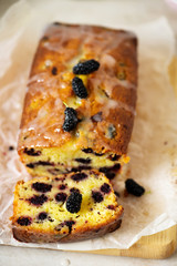 Mulberry Lemon Yogurt Cake.style vintage