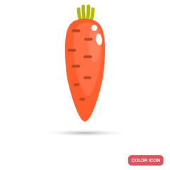 Carrot color flat icon