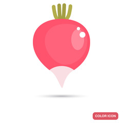 Radish color flat icon
