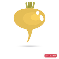 Turnip color flat icon