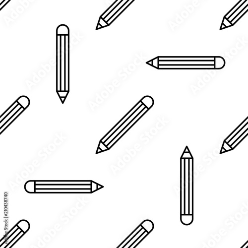 office drawing tools ink pencil with eraser line icon seamless pattern on white background education sign drawing and background office drawing tools ink pencil with eraser line icon seamless pattern on white background education sign drawing and background