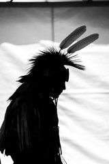 Traditional Aboriginal Pow wow silhouette