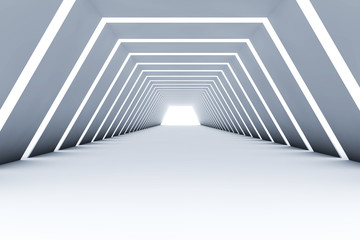 abstract 3d tunnel interior