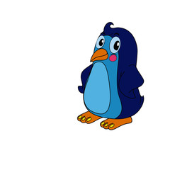 Penguin cartoon illustration isolated on white background for children color book