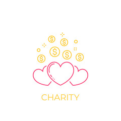 Charity, line icon