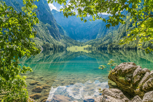 Blick auf den Obersee beim K&ouml;nigssee in Berchtesgaden