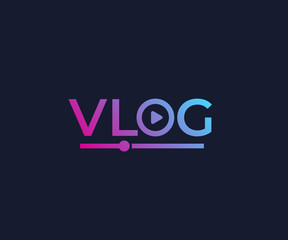 Vlog vector logo