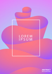 Modern colourful abstract wave with gradient and frame. Vector illustration design.