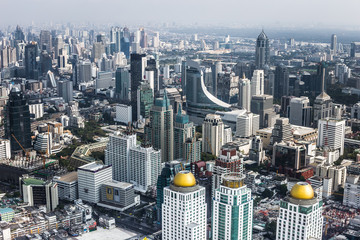 Panorama of Bangkok, Thailand. Skyscrapers of Bangkok city