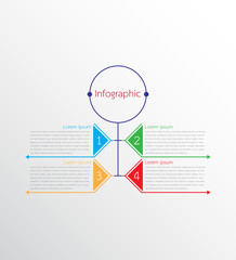 Vector infographic templates used for detailed reports. All 4 topics.