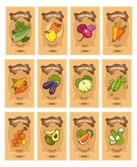 vegetables card set