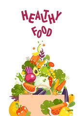 set of ripe vegetables