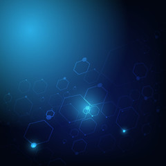 Abstract connecting molecular structure background, Vector illustration