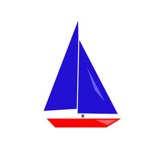 Sailing boat flat icon