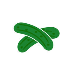 Cucumbers, vegetables flat icon