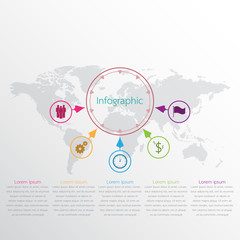 Vector infographic templates used for detailed reports. All 5 topics.