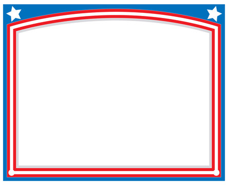 American abstract flag symbolic frame with empty space for your text.