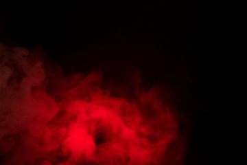 red smoke on a black background