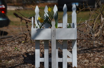 A picket fence planter