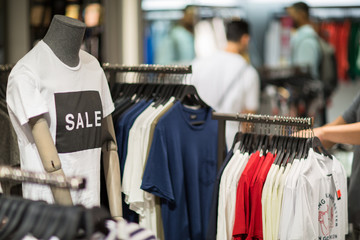 Obraz premium Shopping, seasonal sale in shops, store and mall