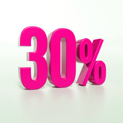30 Percent Pink Sign