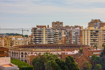 Fototapeta premium Malaga town, Spain. Bullring building