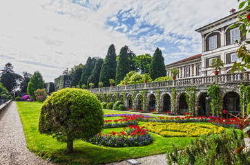 Isola Bella island - Borromeo palace garden, Lombardy, Italy, Lago Maggiore, Stresa - obrazy, fototapety, plakaty