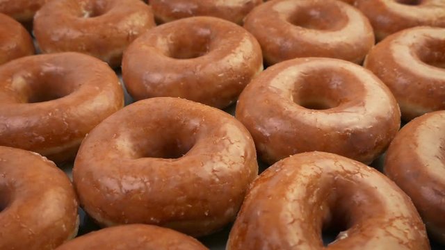 Many Delicious Hot Donuts