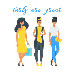 Obraz premium Girls power concept.