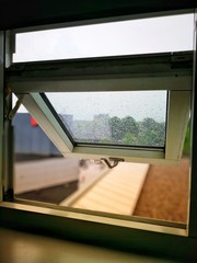 Regentropfen auf dem Fenster