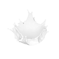 3d render of liquid splash isolated on white background with clipping path