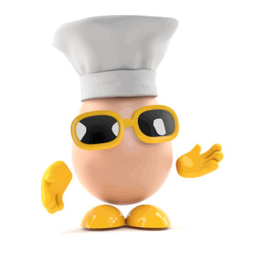 Vector 3d Egg chef