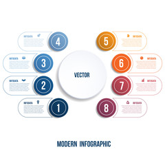 Fototapeta premium Modern Infographic. Chart template for presentation 8 options