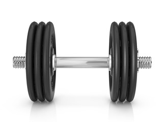 Dumbbell on white
