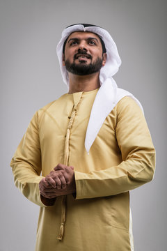 Arabic handsome man studio portraits