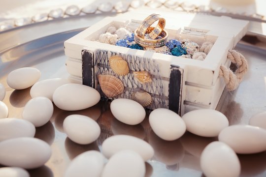 Wedding decorations Santorini Greece