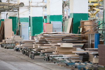 Woodworking plant. Workshop on processing of dreshes