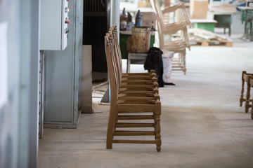 Obraz na płótnie Canvas Making chairs.Manufacture of chairs