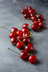 Obraz na płótnie Canvas Frame of ripe cherries