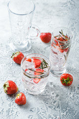 Strawberry and rosemary drink